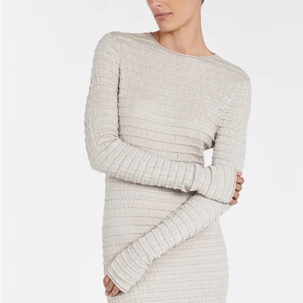 DISSH Cream Textured Maxi Dress